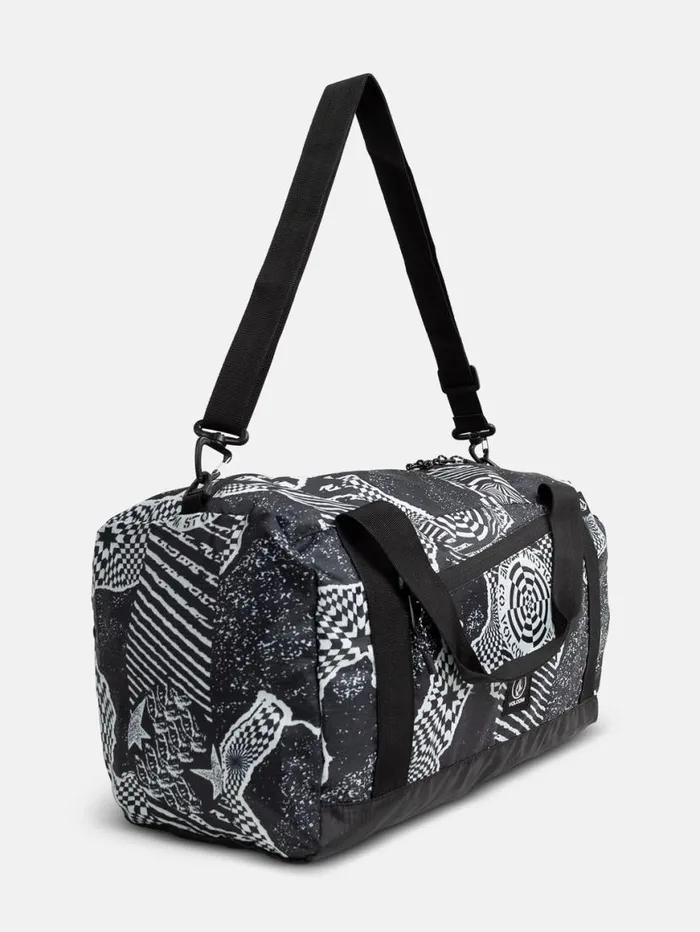 Bt Packable Duffel 8211 Black White Mens Volcom Bags and Backpacks