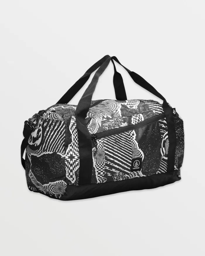 Bt Packable Duffel 8211 Black White Mens Volcom Bags and Backpacks
