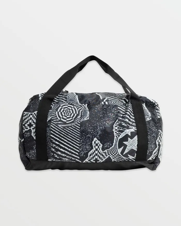 Bt Packable Duffel 8211 Black White Mens Volcom Bags and Backpacks