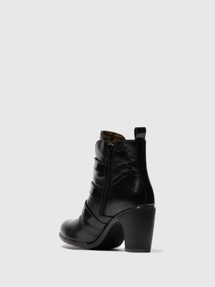 Buckle Ankle Boots KLEA012FLY BLACK Women Fly London Ankle Boots