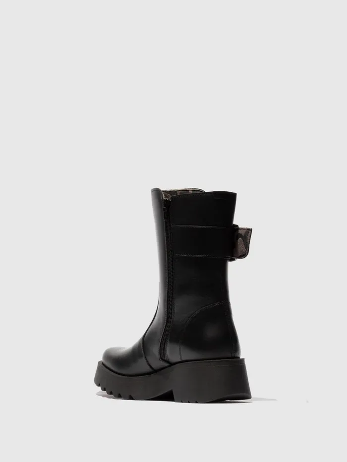 Buckle Ankle Boots MAZZ127FLY BLACK Women Fly London Ankle Boots