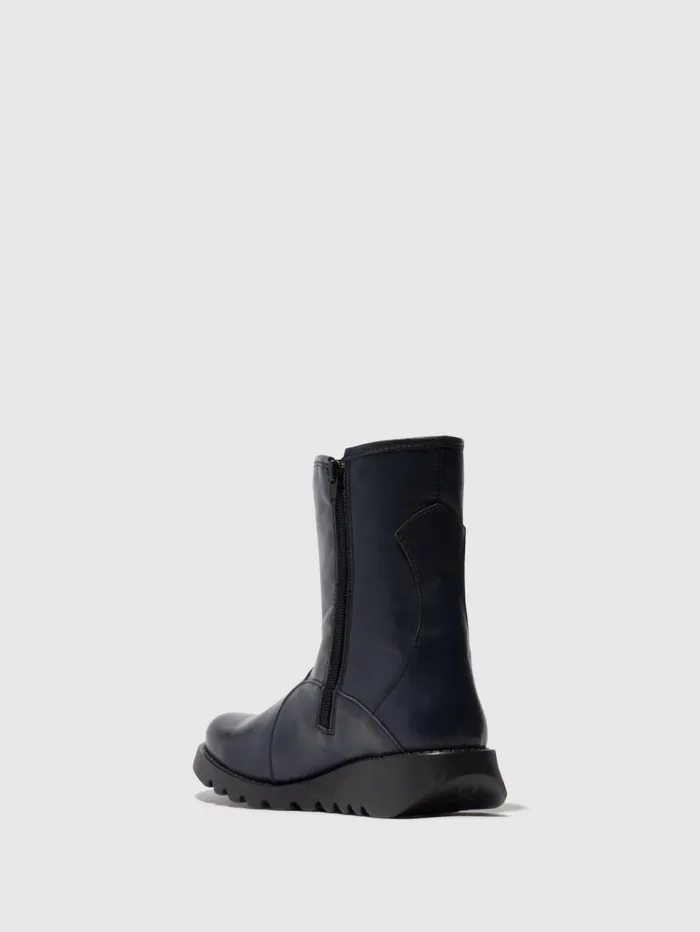 Buckle Ankle Boots SABE013FLY NAVY Women Fly London Ankle Boots