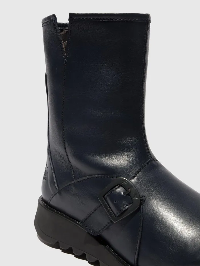 Buckle Ankle Boots SABE013FLY NAVY Women Fly London Ankle Boots