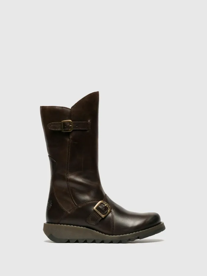 Buckle Boots MES 2 DK BROWN Women Fly London Boots