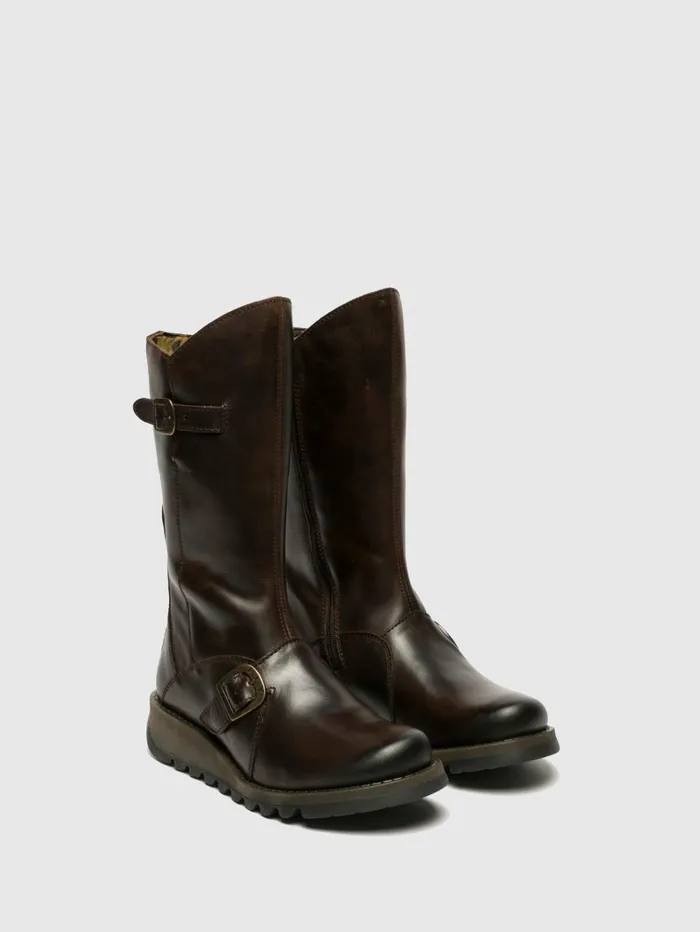 Buckle Boots MES 2 DK BROWN Women Fly London Boots