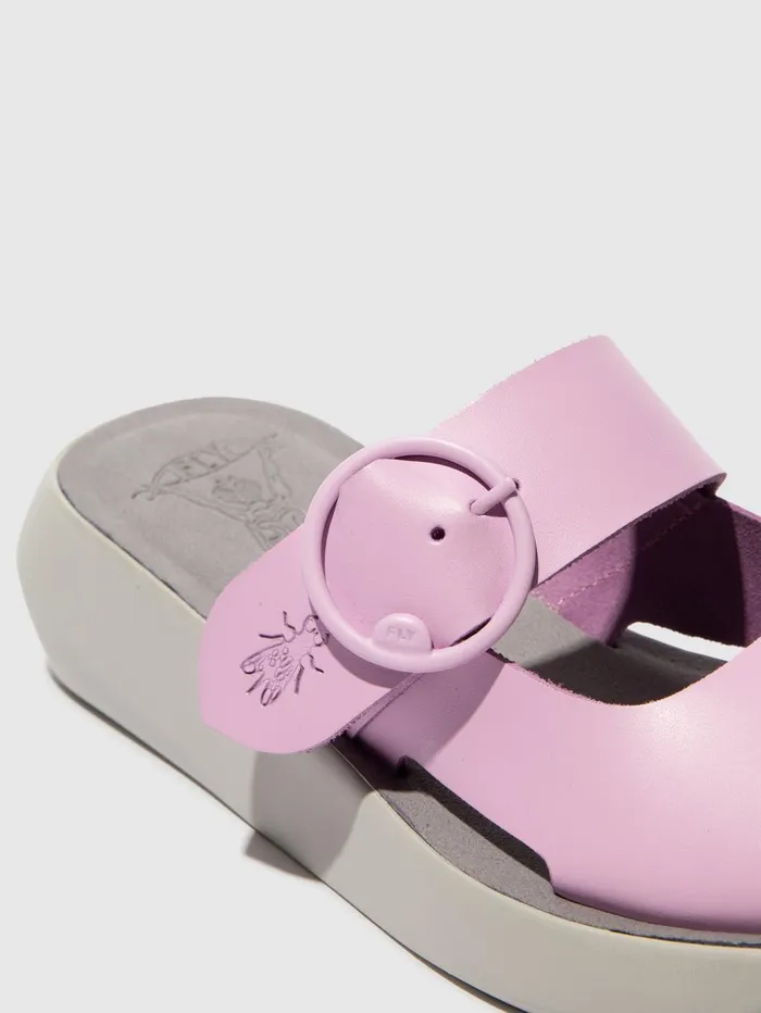 Buckle Mules BAFI029FLY PINK Women Fly London Mules