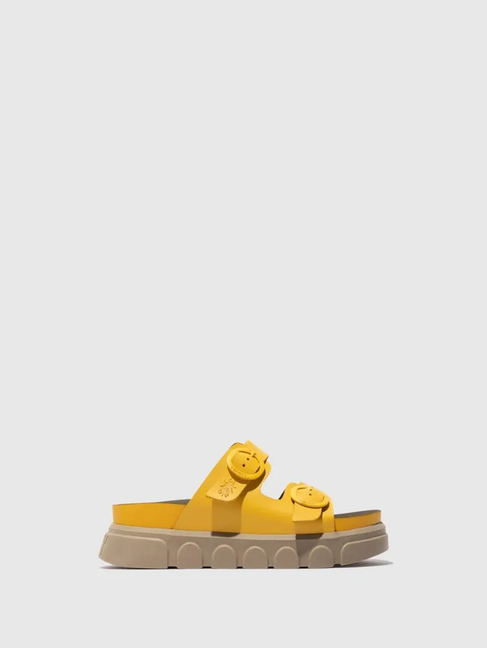 Buckle Mules CIDE946FLY YELLOW Women Fly London Mules