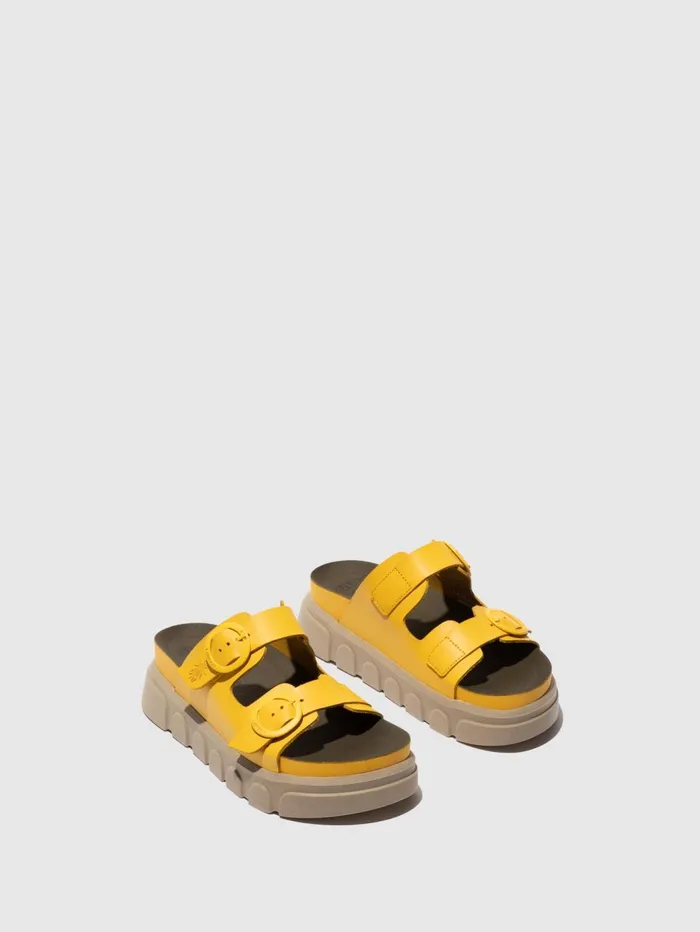 Buckle Mules CIDE946FLY YELLOW Women Fly London Mules