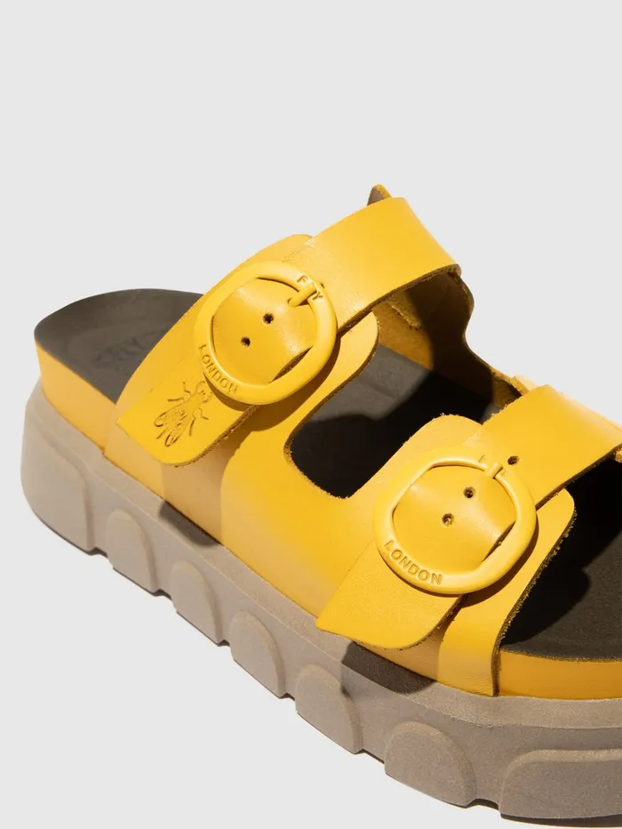 Buckle Mules CIDE946FLY YELLOW Women Fly London Mules