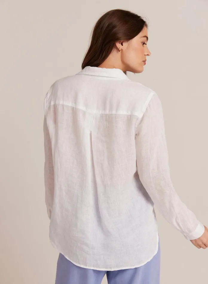 Button Down Women Bella Dahl Linen Pocket Button Down 8211 White