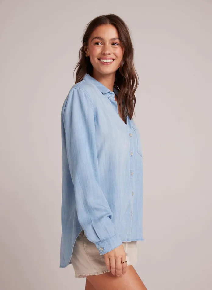 Button Down Women Bella Dahl Pocket Button Down 8211 Caribbean Wash Button Down Women Bella Dahl Pocket Button Down 8211 Caribbean Wash