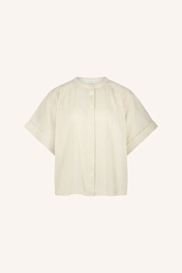 ByBar Blouses Vrouwelijk Alex Rib Blouse Off White ByBar Blouses Vrouwelijk Alex Rib Blouse Off White
