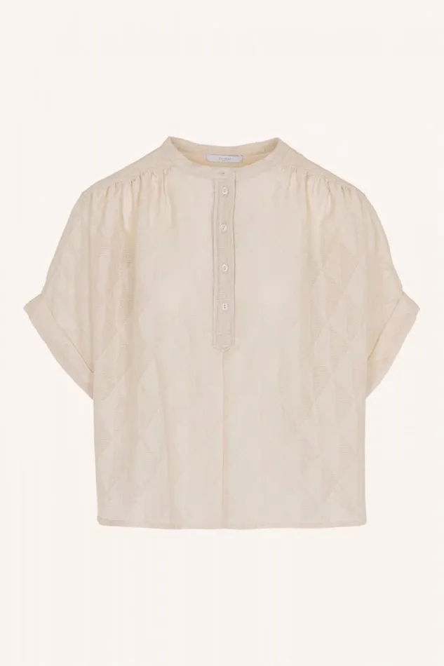 ByBar Blouses Vrouwelijk Axel Geo Blouse Chalk