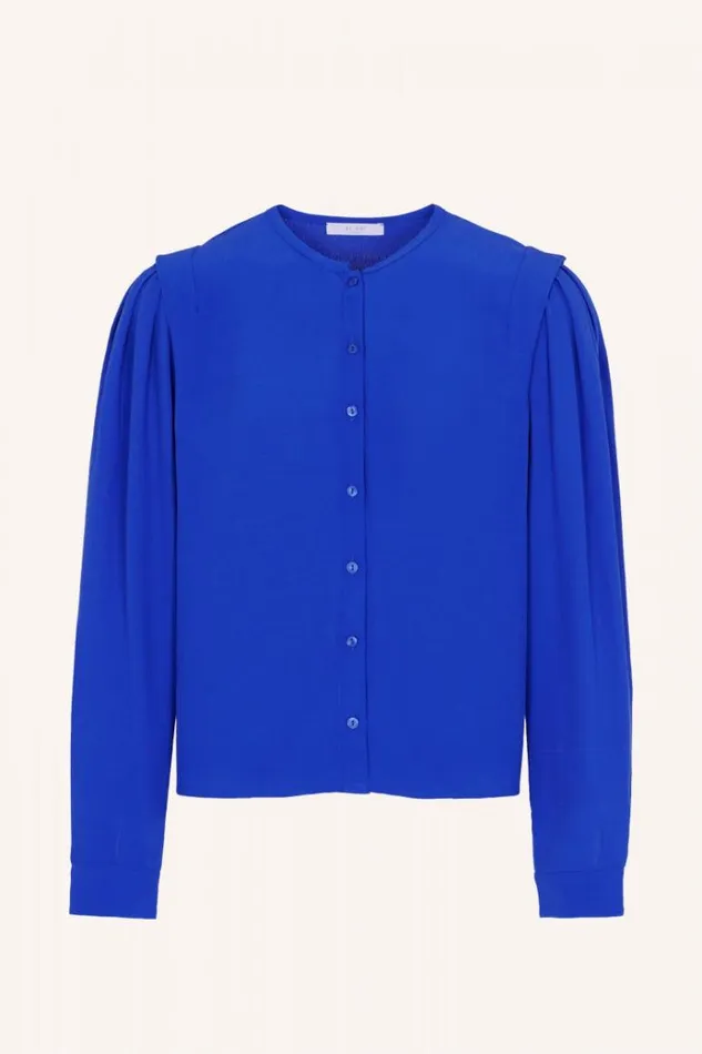 ByBar Blouses Vrouwelijk Erin Viscose Blouse Galaxy Blue ByBar Blouses Vrouwelijk Erin Viscose Blouse Galaxy Blue