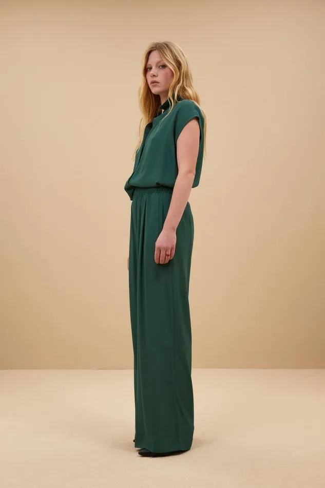 ByBar Blouses Vrouwelijk Kiek Viscose Top Deep Green ByBar Blouses Vrouwelijk Kiek Viscose Top Deep Green
