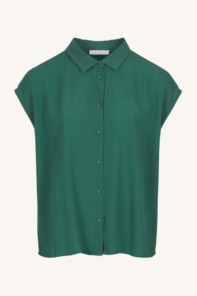 ByBar Blouses Vrouwelijk Kiek Viscose Top Deep Green ByBar Blouses Vrouwelijk Kiek Viscose Top Deep Green