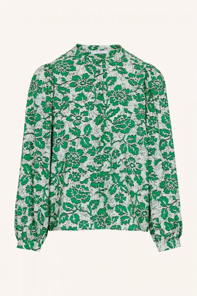 ByBar Blouses Vrouwelijk Rikki Batik Flower Blouse Batik Flower Print ByBar Blouses Vrouwelijk Rikki Batik Flower Blouse Batik Flower Print