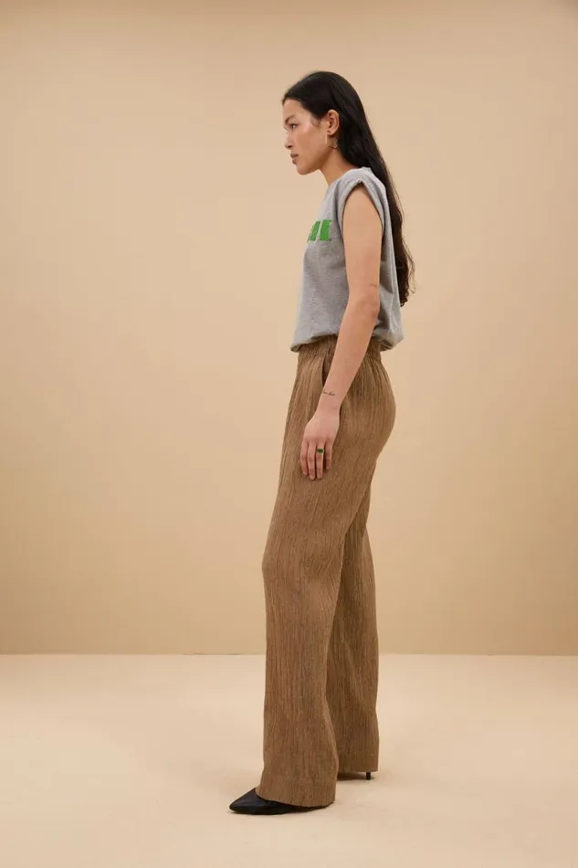 ByBar Broeken Vrouwelijk Amie Lurex Pants Gold