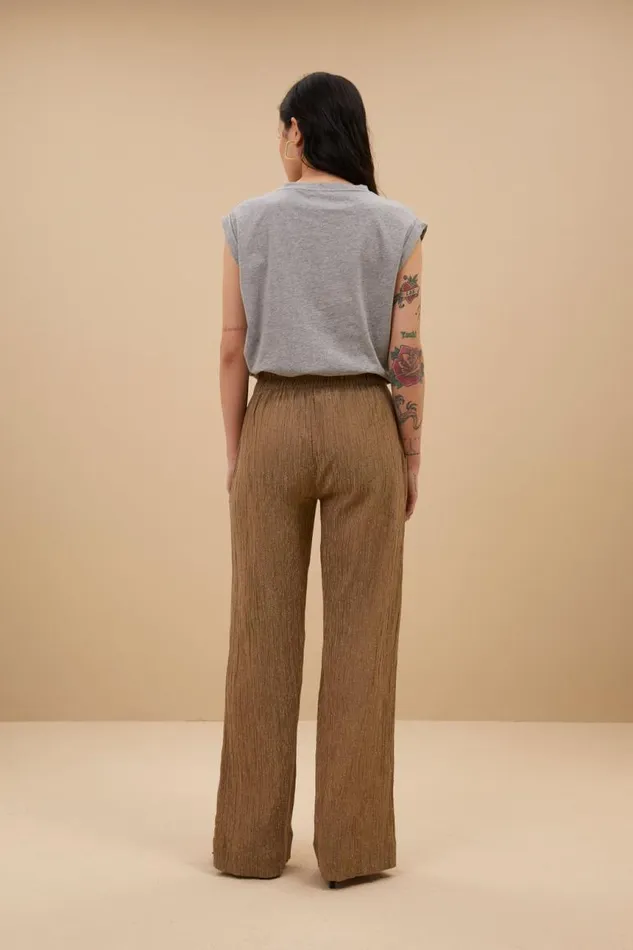 ByBar Broeken Vrouwelijk Amie Lurex Pants Gold