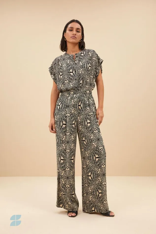 ByBar Broeken Vrouwelijk Benji Cartouche Pant Cartouche Print