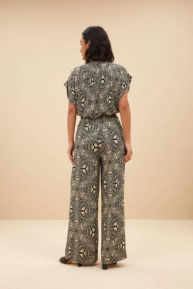 ByBar Broeken Vrouwelijk Benji Cartouche Pant Cartouche Print