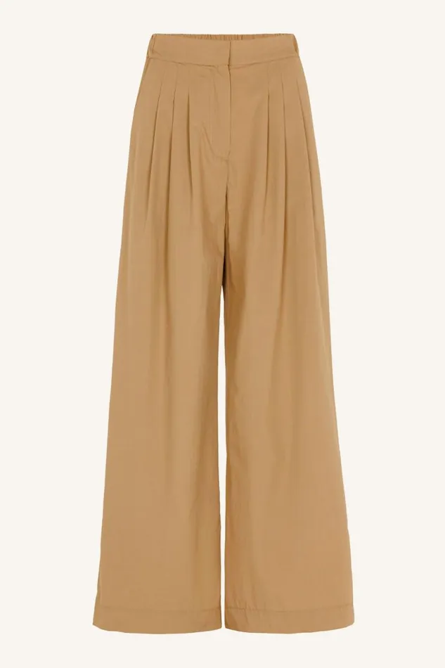 ByBar Broeken Vrouwelijk Eli Poplin Pant Camel ByBar Broeken Vrouwelijk Eli Poplin Pant Camel