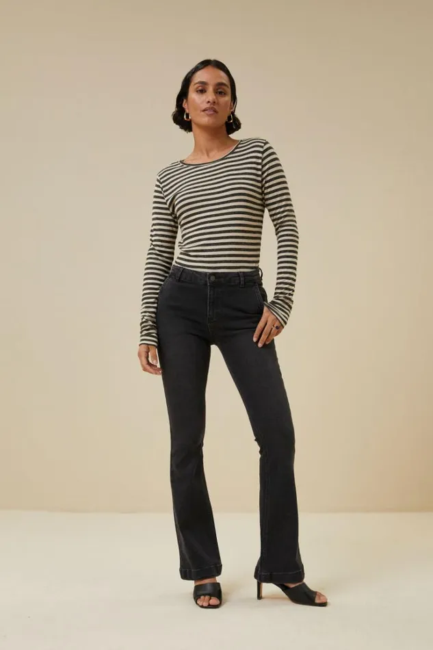 ByBar Broeken Vrouwelijk Leila Lb Pant Jet Black