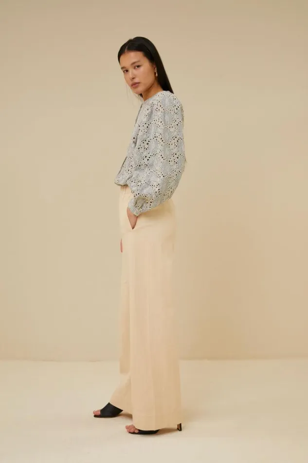 ByBar Broeken Vrouwelijk Mees Twill Pant Grain ByBar Broeken Vrouwelijk Mees Twill Pant Grain