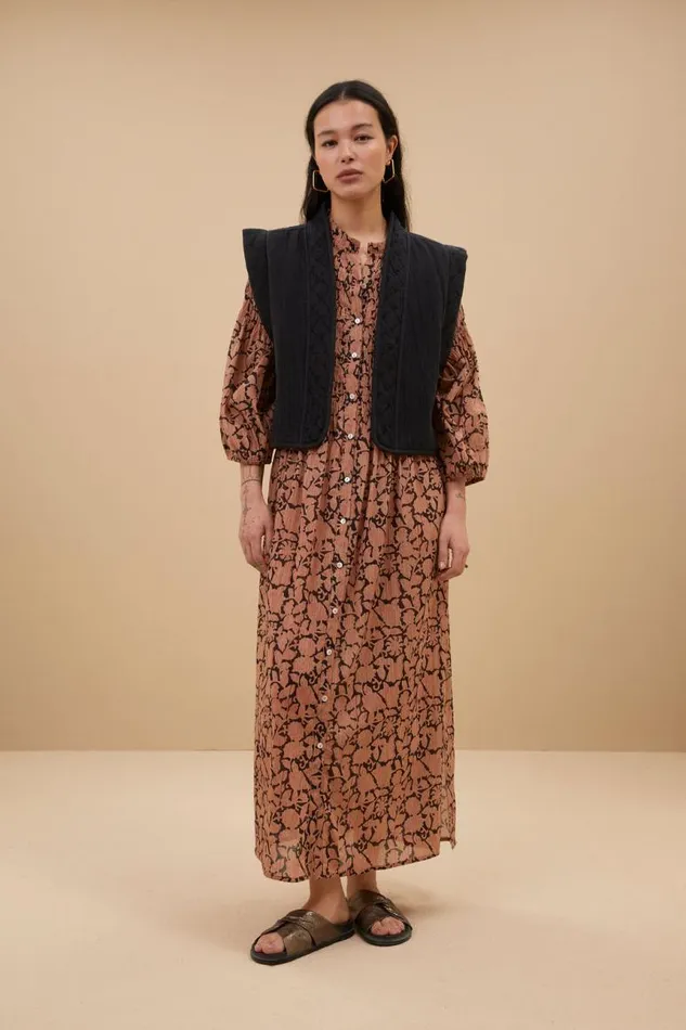 ByBar Gilets and Spencers Vrouwelijk Isla Embroidery Jacket Jet Black