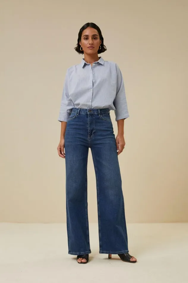 ByBar Jeans Vrouwelijk Lina Pant Denim ByBar Jeans Vrouwelijk Lina Pant Denim