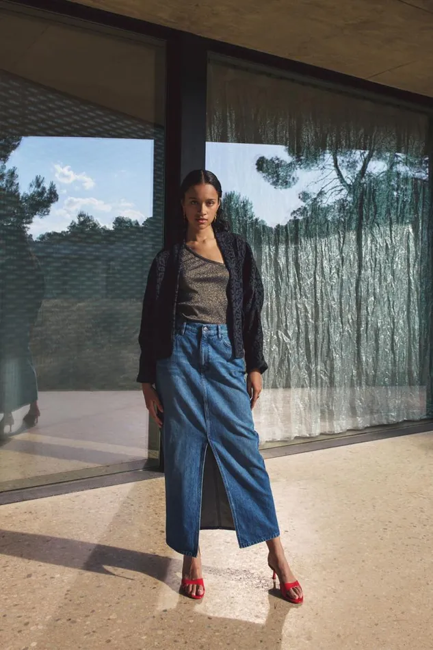 ByBar Rokken Vrouwelijk Sis Denim Skirt Denim