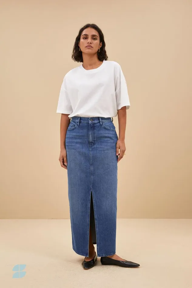 ByBar Rokken Vrouwelijk Sis Denim Skirt Denim ByBar Rokken Vrouwelijk Sis Denim Skirt Denim