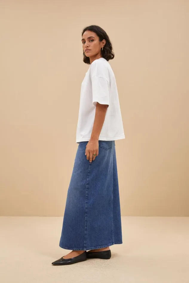 ByBar Rokken Vrouwelijk Sis Denim Skirt Denim ByBar Rokken Vrouwelijk Sis Denim Skirt Denim