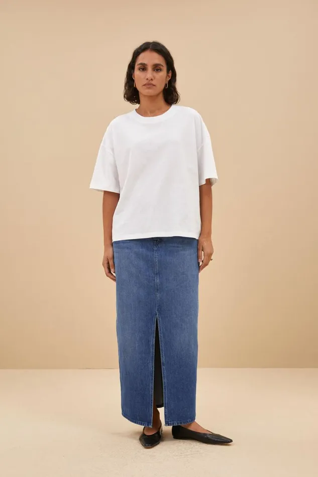 ByBar Rokken Vrouwelijk Sis Denim Skirt Denim ByBar Rokken Vrouwelijk Sis Denim Skirt Denim