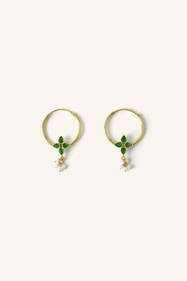 ByBar Sieraden Vrouwelijk Asha Earring Green