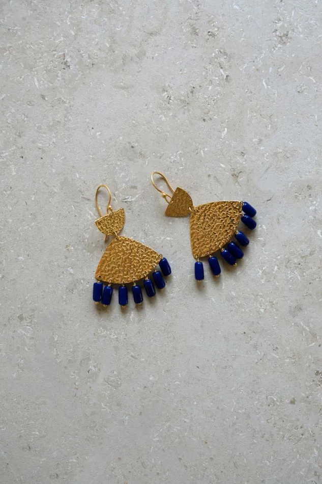 ByBar Sieraden Vrouwelijk Ravi Earring Kingsblue