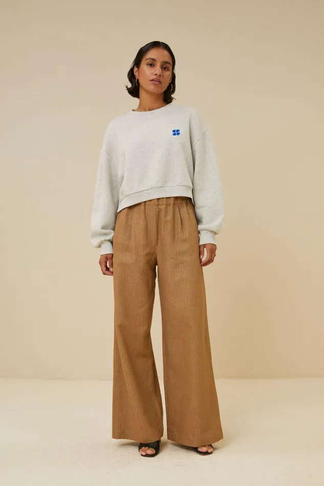 ByBar Sweaters Vrouwelijk Maeve Sweater Light Grey Melee ByBar Sweaters Vrouwelijk Maeve Sweater Light Grey Melee