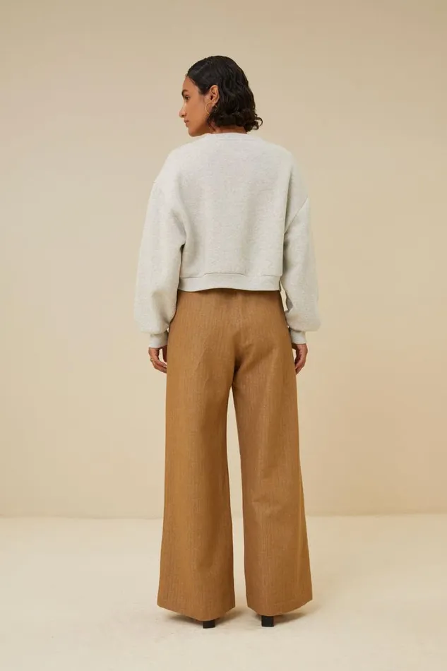 ByBar Sweaters Vrouwelijk Maeve Sweater Light Grey Melee ByBar Sweaters Vrouwelijk Maeve Sweater Light Grey Melee