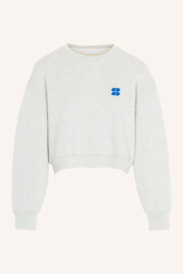 ByBar Sweaters Vrouwelijk Maeve Sweater Light Grey Melee ByBar Sweaters Vrouwelijk Maeve Sweater Light Grey Melee