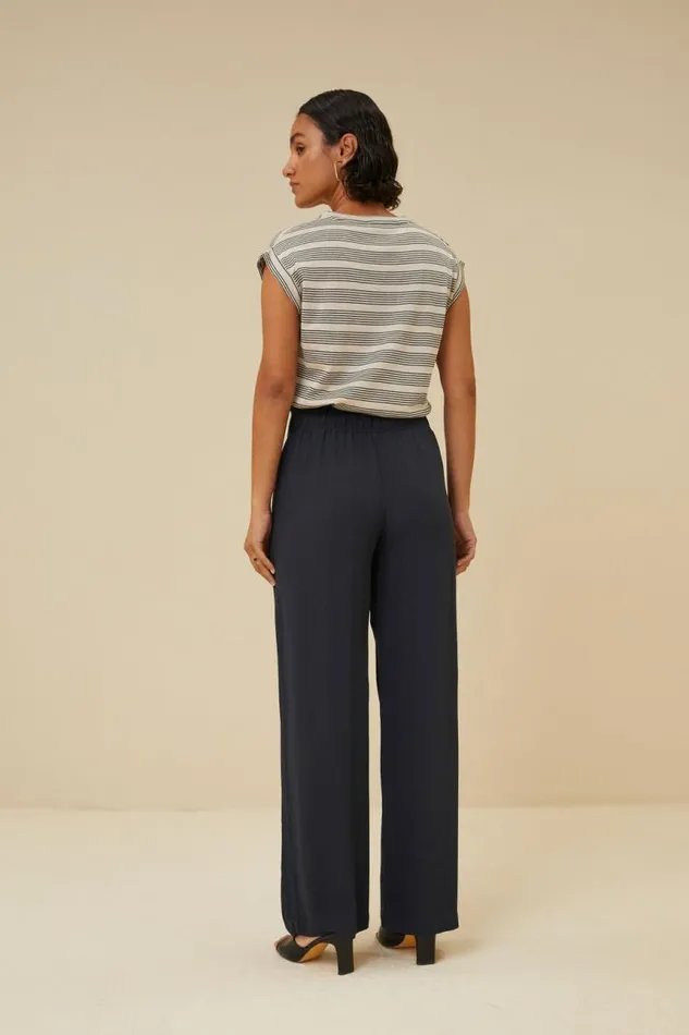 ByBar Tops and Shirts Vrouwelijk Thelma Nautic Stripe Top Midnight ByBar Tops and Shirts Vrouwelijk Thelma Nautic Stripe Top Midnight
