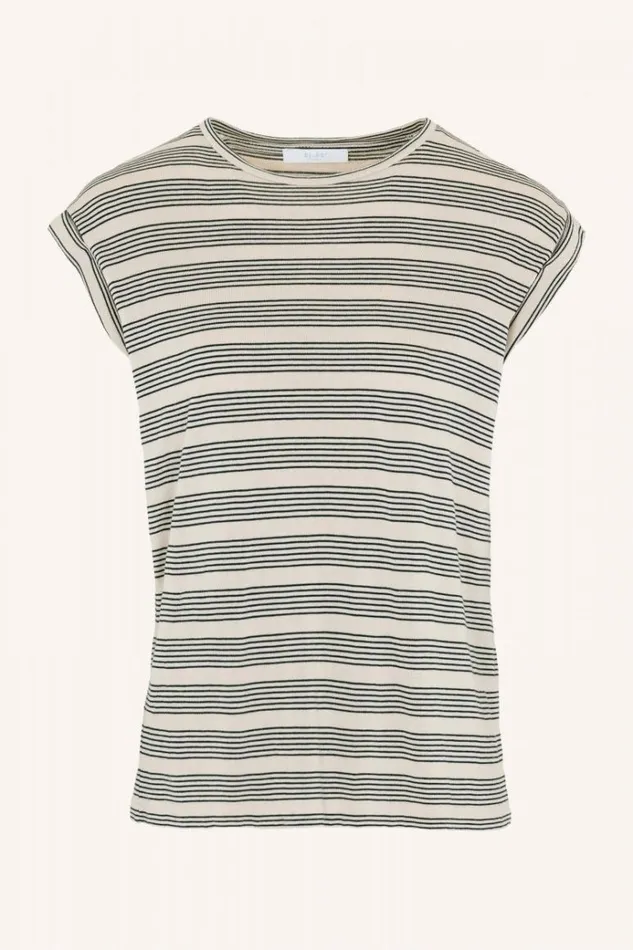 ByBar Tops and Shirts Vrouwelijk Thelma Nautic Stripe Top Midnight ByBar Tops and Shirts Vrouwelijk Thelma Nautic Stripe Top Midnight