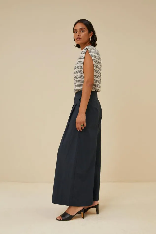 ByBar Tops and Shirts Vrouwelijk Tyle Nautic Stripe Top Midnight