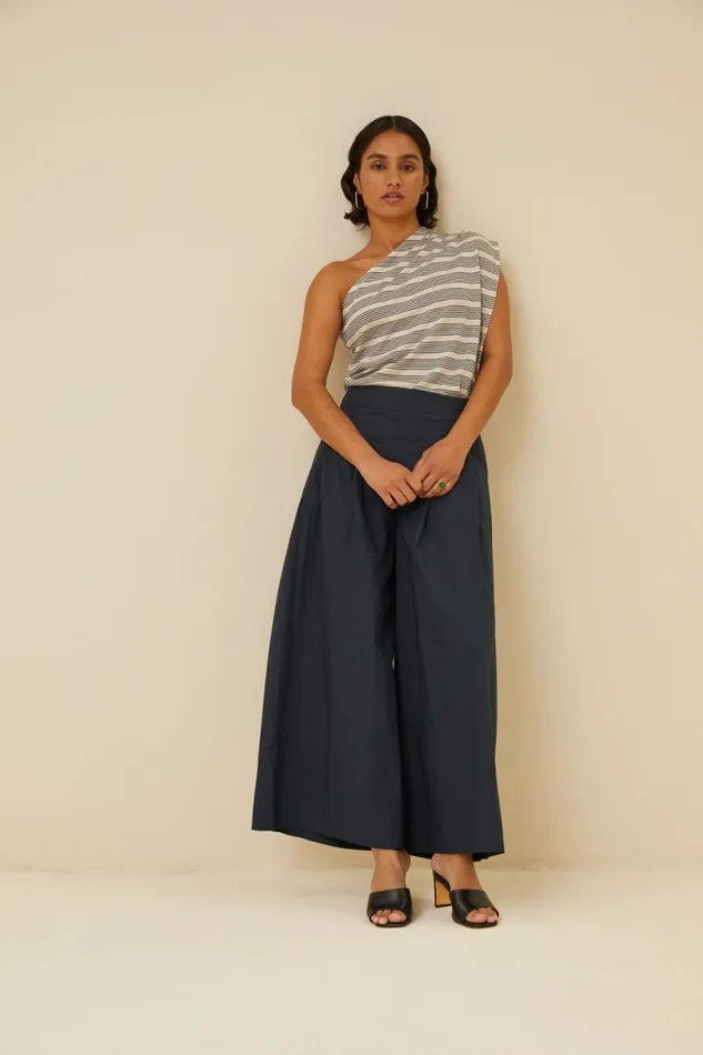 ByBar Tops and Shirts Vrouwelijk Tyle Nautic Stripe Top Midnight