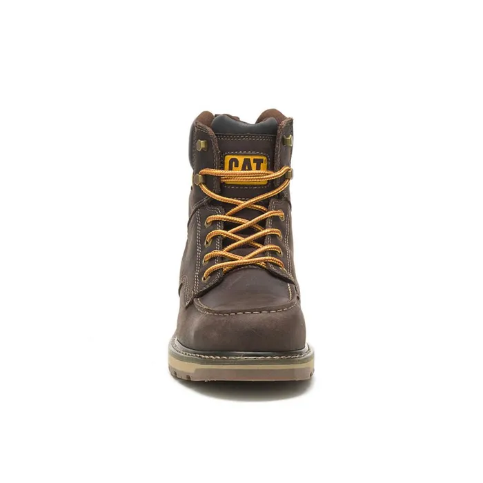 Calibrate Steel Toe Work Boot Leather Brown Men Cat Footwear Boots
