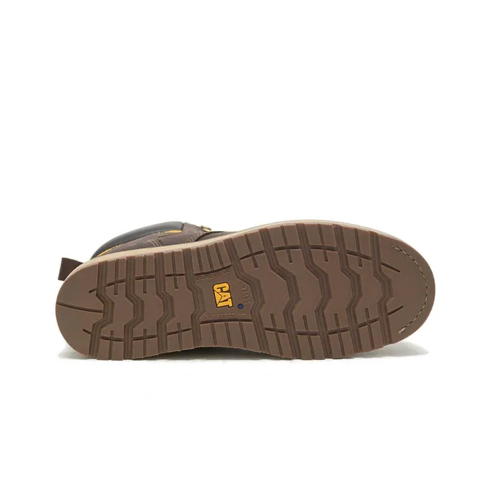 Calibrate Steel Toe Work Boot Leather Brown Men Cat Footwear Boots