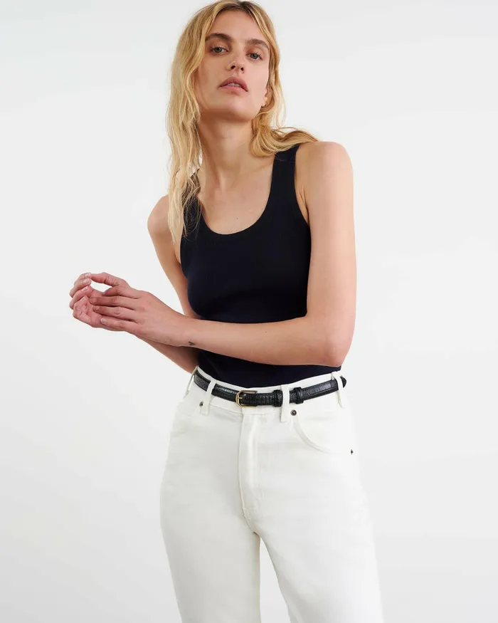 CALIDA KNIT TANK Dark Navy Women Nili Lotan Tops