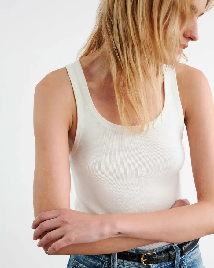 CALIDA KNIT TANK Dark Navy Women Nili Lotan Tops