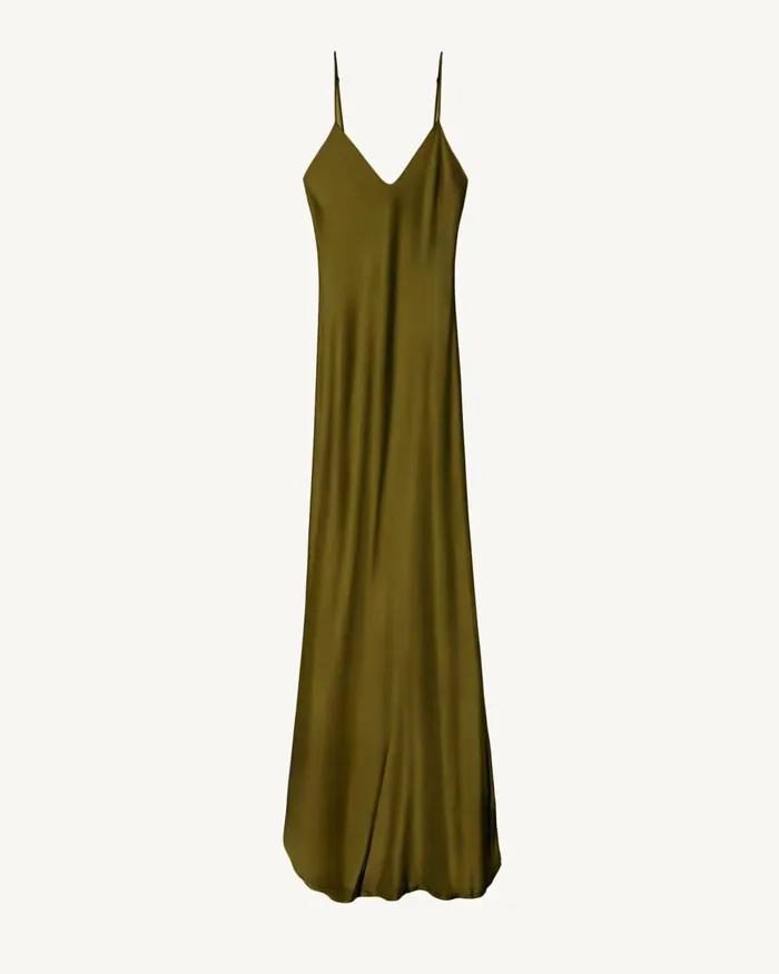 CAMI GOWN Olive Women Nili Lotan Dresses and Skirts