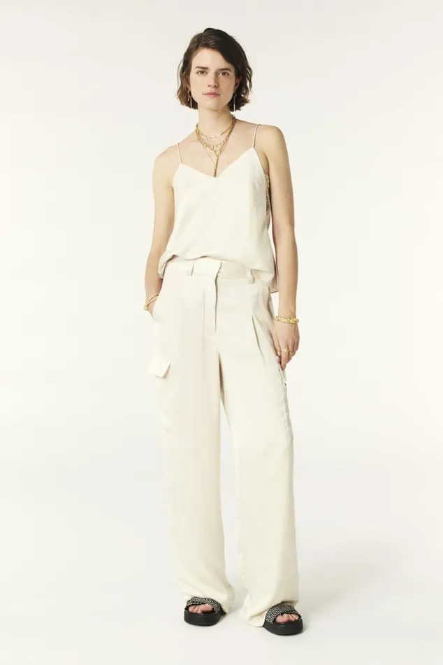 Cargo Style Pants Cary Blue Women Baandsh Pants and Jeans