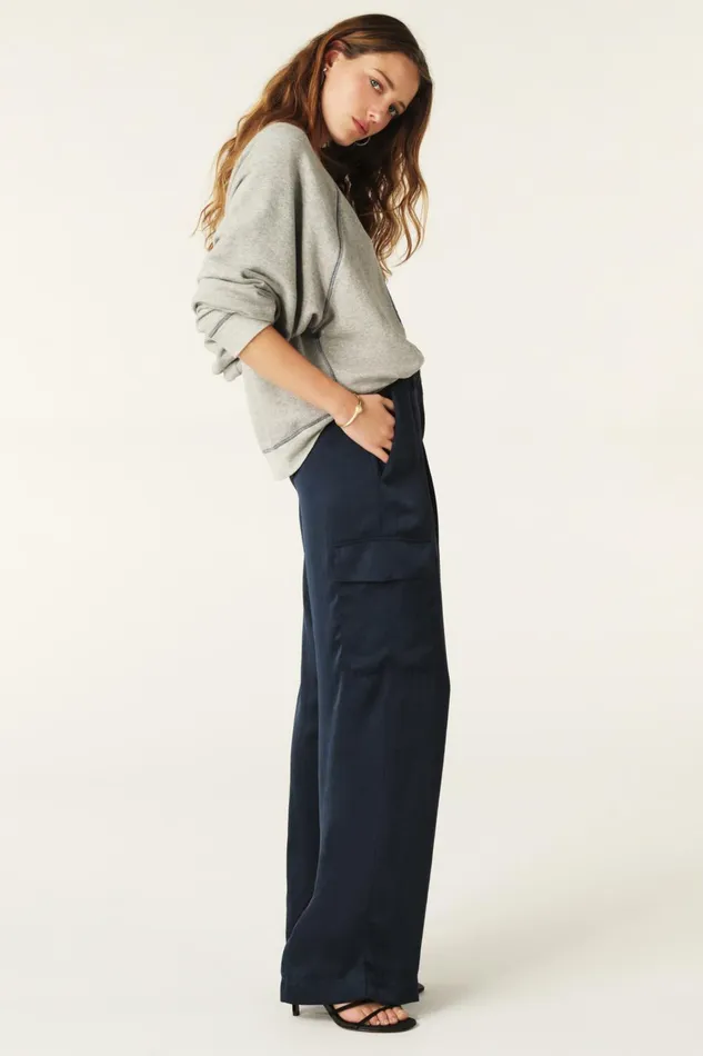 Cargo Style Pants Cary Blue Women Baandsh Pants and Jeans